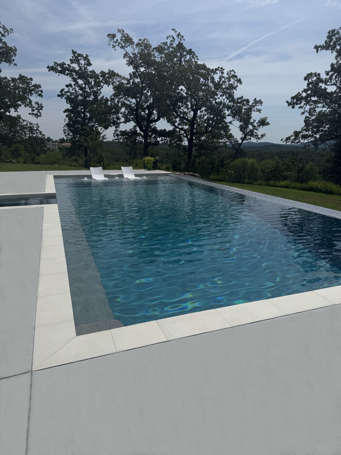 Water-level view — modern coping lines