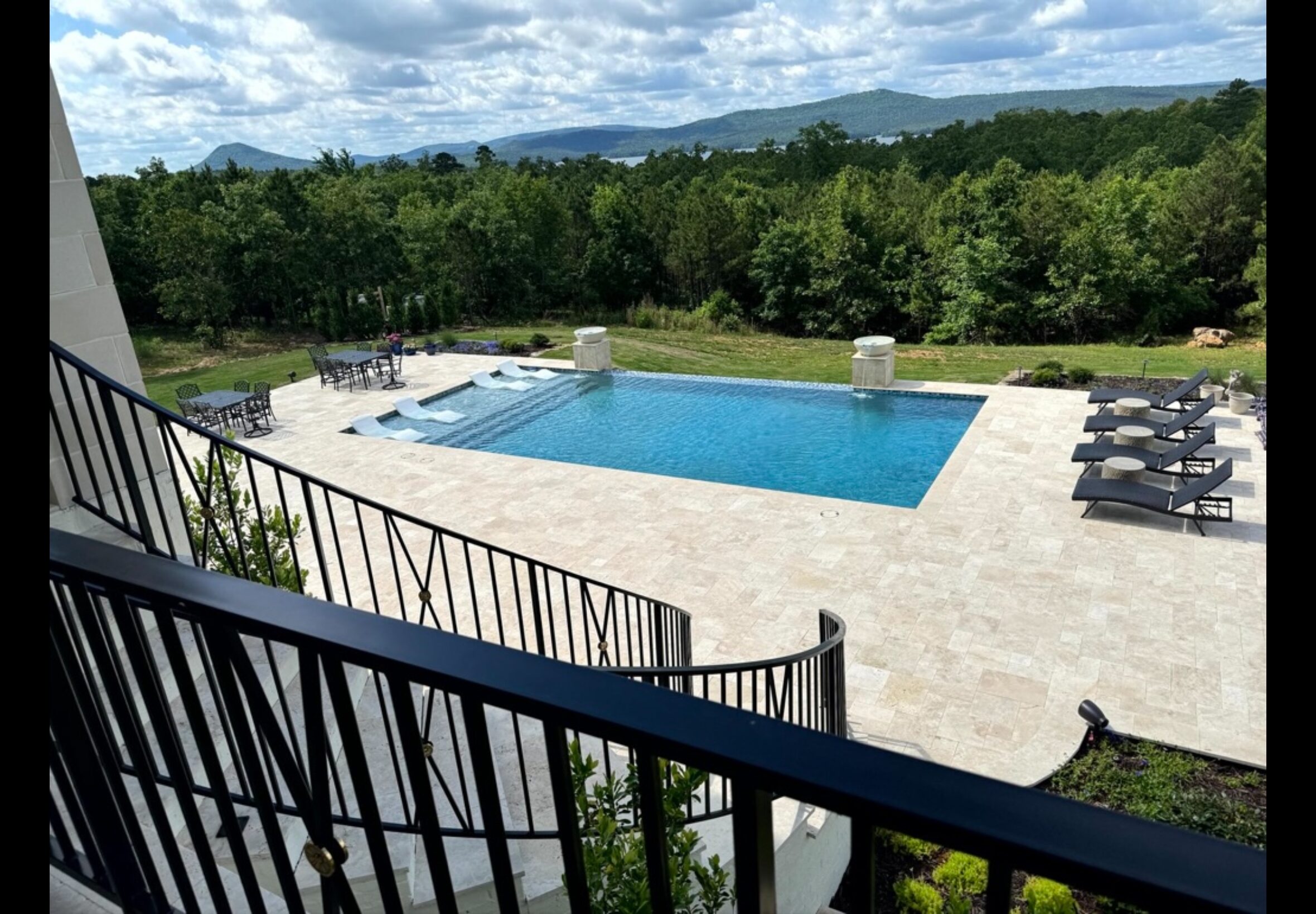 Hilltop Estate Pool & Travertine Deck