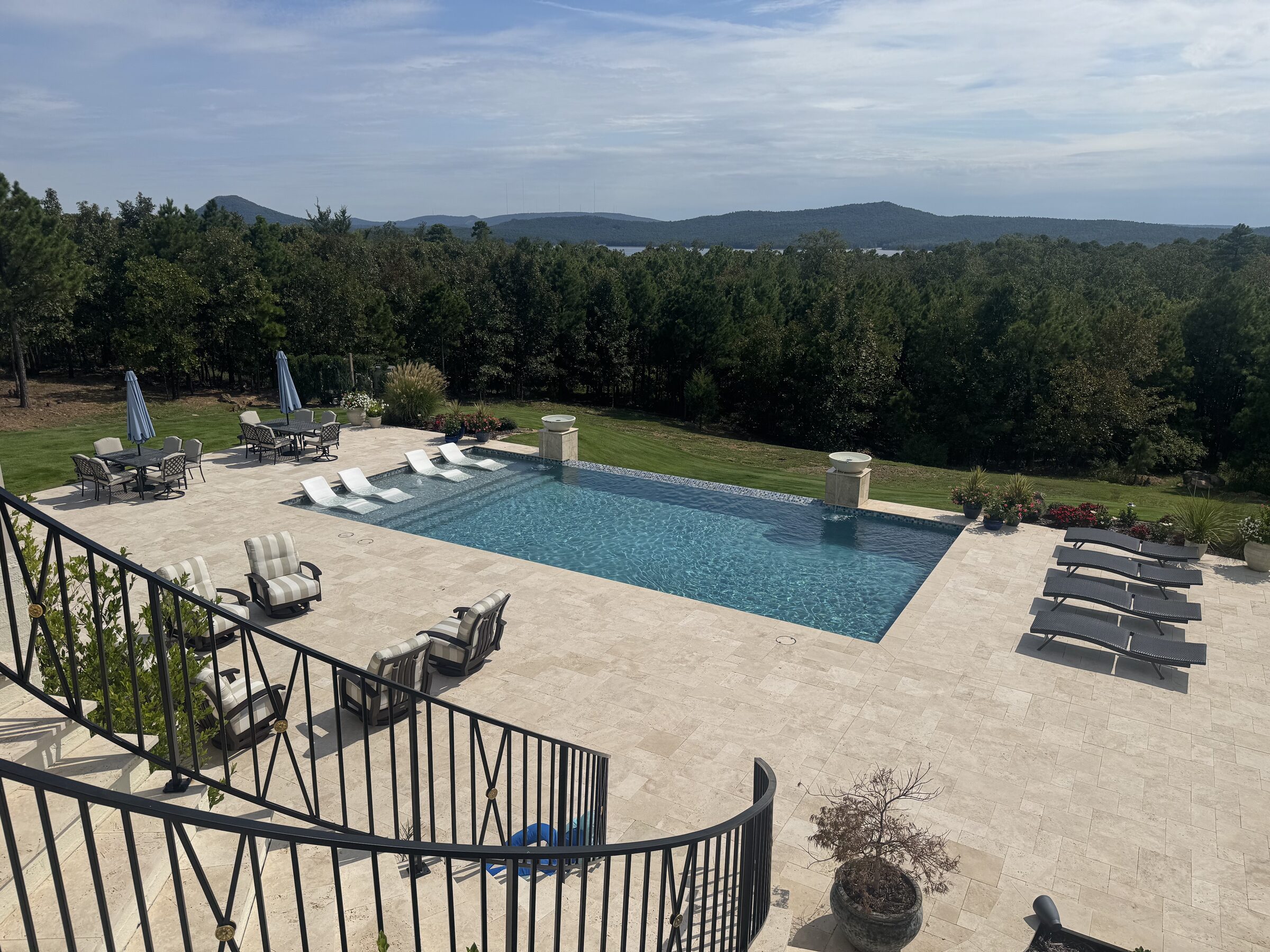 Pool view from the upstairs patio