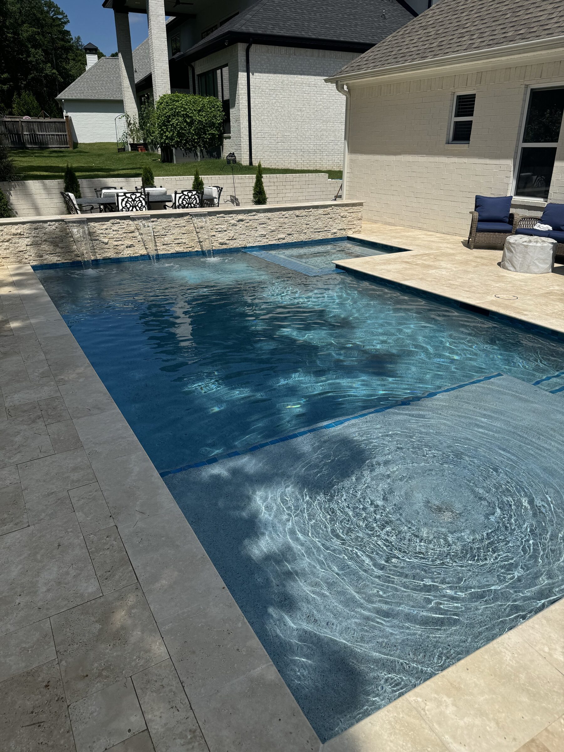 Versailles Plunge — Custom-Fit Pool & Versailles Pattern Travertine